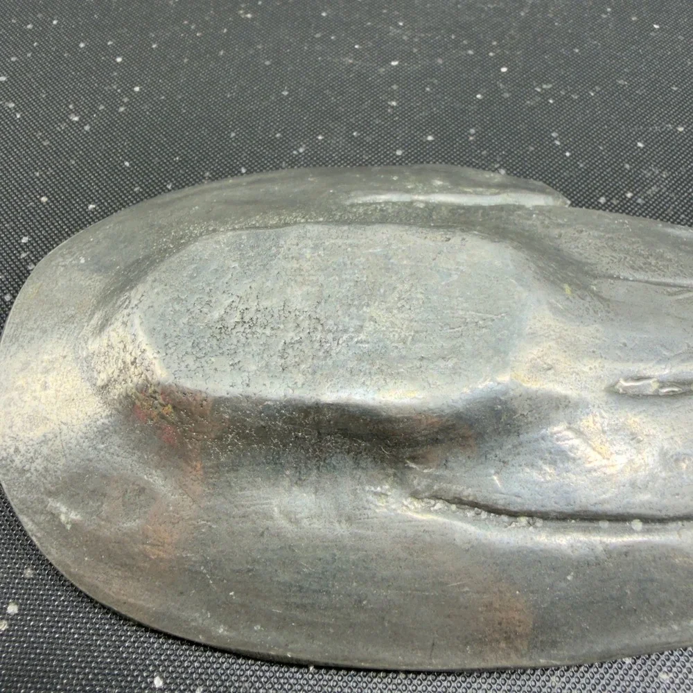 Patrick Meyer Pewter Art Hand Brutalist Modernist Jewelry Trinket Dish Catchall‎